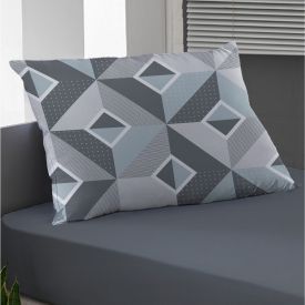 Jogo De Cama Solteiro Malha Havan Casa 2 Pçs - Bruce Cinza