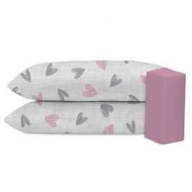 Jogo De Cama Solteiro Malha Havan Casa 2 Pçs - Amore Rosa Make
