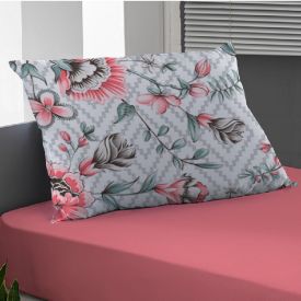 Jogo de Cama Solteiro Malha 100% Algodão Solecasa 2 pçs - Lorena Goiaba