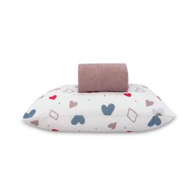 Jogo de Cama Solteiro Kids Malha Solecasa by Havan Kids 2 pçs - Corações Coloridos