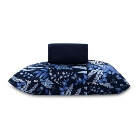 Jogo de Cama Solteiro Micropercal Havan Casa 3 pçs - Flowers Marinho