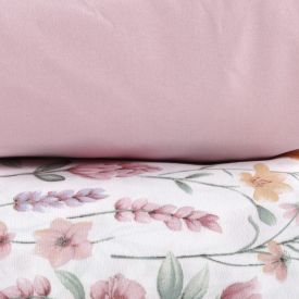 Jogo De Cama Solteiro Micropercal 180 Fios Havan Casa 3 Pçs - Gardenia Flower Rosa