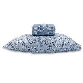 Jogo de Cama Solteiro Napoli Havan Casa 3 Peças - Charme Azul