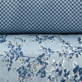 Jogo de Cama Solteiro Napoli Havan Casa 3 Peças - Charme Azul