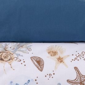 Jogo de Cama Solteiro Percal  Buona Fortuna 2 pçs - Acqua Azul