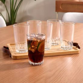 Jogo de Copos de Vidro Veneza 320Ml Havan Casa - 6 Peças