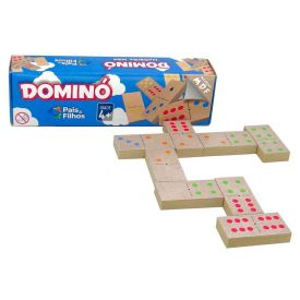Jogo De Dominó Madeira 28 Peças Pais & Filhos Gala - 10772