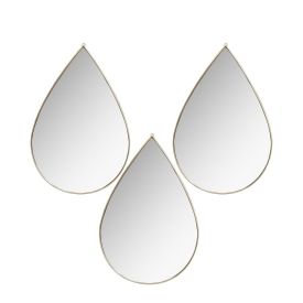 Jogo De Espelhos Gotas 29X19cm Western Home - 3 Peças