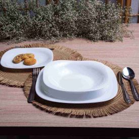 Aparelho De Jantar Opaline Plaza Nadir 12 Peças - Branco