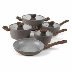 Jogo De Panelas Elegance Indução Havan Casa 5 Pçs - Chocolate