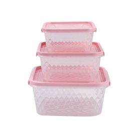 Jogo De Potes Cristal Plasvale 3 Peças - Transparente