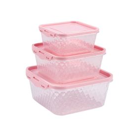 Jogo De Potes Cristal Plasvale 3 Peças - Transparente