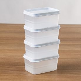 Jogo De Potes Herméticos Essencial Dup 250 Ml - 4 Peças