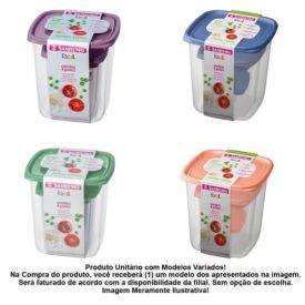 Jogo De Potes Plástico Sanremo 4 Peças - Sortido