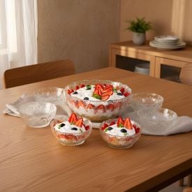 Jogo De Sobremesa Orlando Havan Casa 7 Peças - Vidro