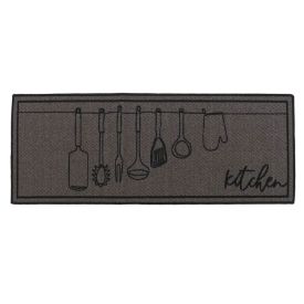 Jogo De Tapetes Napoli Para Cozinha 2 Peças Havan - Kitchen Cinza