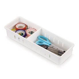 Jogo Organizadores De Gaveta Com Divisórias 3 Peças Dasplast - Branco