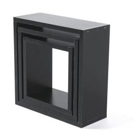 Kit 3 Nichos Leve Decorare Preto Prat-K