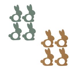 Kit Anel de Guardanapo Páscoa Havan Casa 4 Peças - Coelho Dourado ou Verde