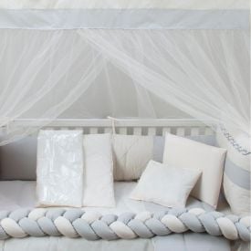 Kit Berço 9 Peças Tiquinho Baby  - Cinza