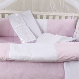 Kit Berço New Basic Yoyo Baby 9 Peças - Princesa Rosa