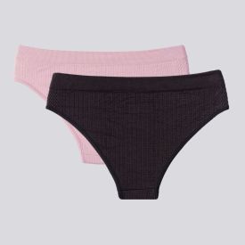 Kit Calcinha DelRio Microfibra Sem Costura Com 2 Unidades