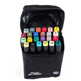 Kit Canetinhas 24 Cores Ponta Dupla Art Marker - Magic Kids