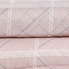 Kit Colcha Casal Estampada Versalhes 3 Peças Havan Casa - Toledo Rosa Geo