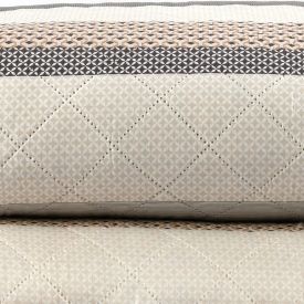 Kit Colcha Casal Estampada Versalhes Havan Casa 3 Peças - Geo Cinza