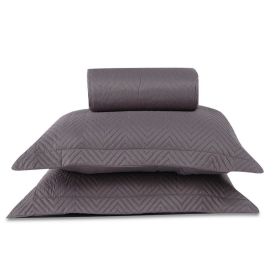 Kit Colcha Casal Lisa Versalhes Havan Casa 3 pçs - Cinza Urbano