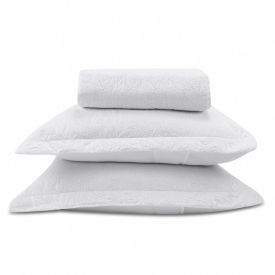 Kit Colcha Casal Lisa Versalhes Havan Casa - Branco