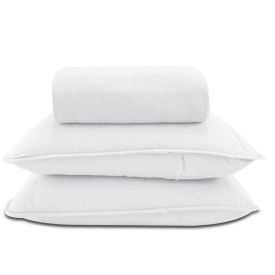 Kit Colcha King 100% Poliéster Elegance Havan Casa 3 pçs - Branco