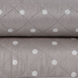 Kit Colcha King Dupla Face 150 Fios Versalhes Poá Havan Casa - Bege