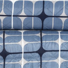 Kit Colcha King Estampada Versalhes 3 Peças Havan Casa - Sevilha Azul Geo