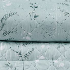 Kit Colcha King Estampada Versalhes Havan Casa 3 Peças - Folhagens Verde