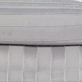 Kit Colcha Queen 100% Poliéster Lisa Premier Havan Casa 3 Pçs - Cinza