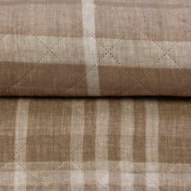 Kit Colcha Queen Estampada Versalhes Havan Casa 3 Peças - Xadrez Bege