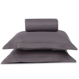 Kit Colcha Queen Versalhes Lisa Havan Casa 3 pçs - Cinza Urbano
