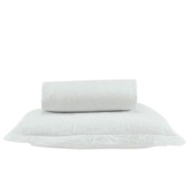 Kit Colcha Solteiro Microfibra Lisa Rozac 2 Pçs - Branco