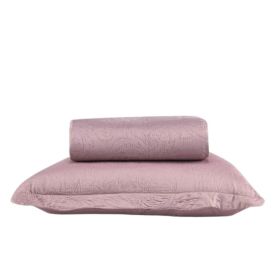 Kit Colcha Solteiro 100% Poliéster Lisa Rozac 2 Pçs - Violeta