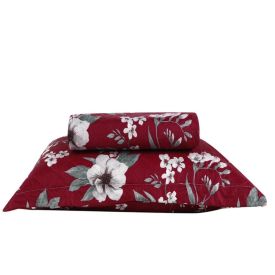 Kit Colcha Solteiro Estampada Versalhes Havan Casa 2 Pçs - Toscana Vinho Floral