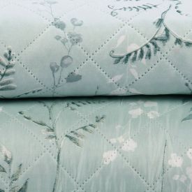 Kit Colcha Solteiro Estampada Versalhes Havan Casa 2 Peças - Folhagens Verde