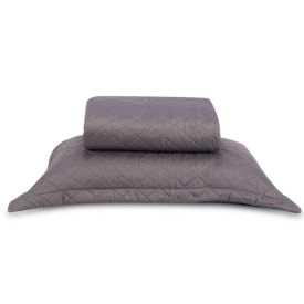 Kit Colcha Solteiro Versalhes Lisa Havan Casa 2 pçs - Cinza Urbano