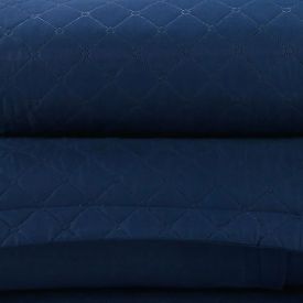 Kit Colcha Solteiro Versalhes Lisa Havan Casa 2 pçs - Midnight Blue