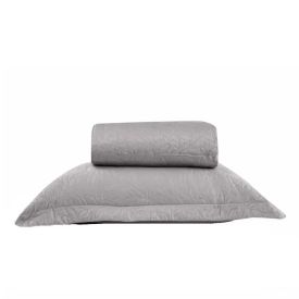 Kit Colcha Solteiro Versalhes Lisa Havan Casa 2 pçs - Cinza Amianto