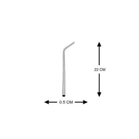 Kit De Canudos Com Escova Havan Casa 5 Peças - Aço inox