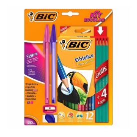 Kit Escolar Fashion Bic - 20 Peças
