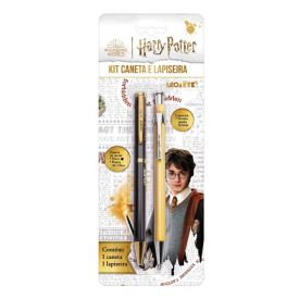 Kit Escolar Harry Potter Caneta e Lapiseira Leoarte - 2 Peças