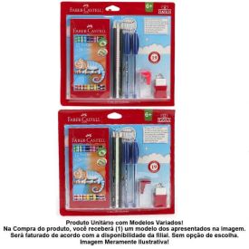 Kit Escolar Pr&aacute;tico Faber Castell - 19 Unidades