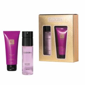 Kit Eudora Body Spray 100Ml + Creme Hidratante Indulgente 250G